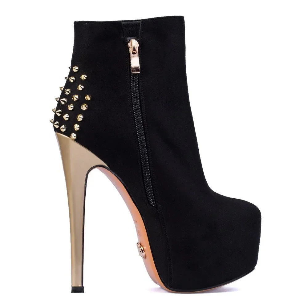Petit Cadeau Jodi - Rounded Toe ankle boots with 6" heels and 2" platform Size 5 - Picture 2 of 7